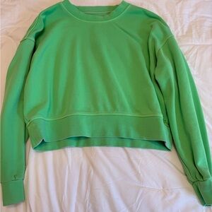lululemon Cropped Green Sweatshirt